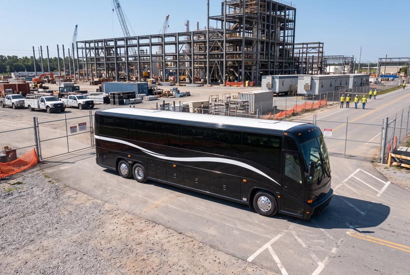 Construction Site Shuttle Bus Rentals in Everett, WA
